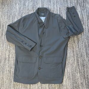Royal Robbin’s Men’s XL Regular Fit Grey Nylon Button Down Jacket Long‎ Sleeve